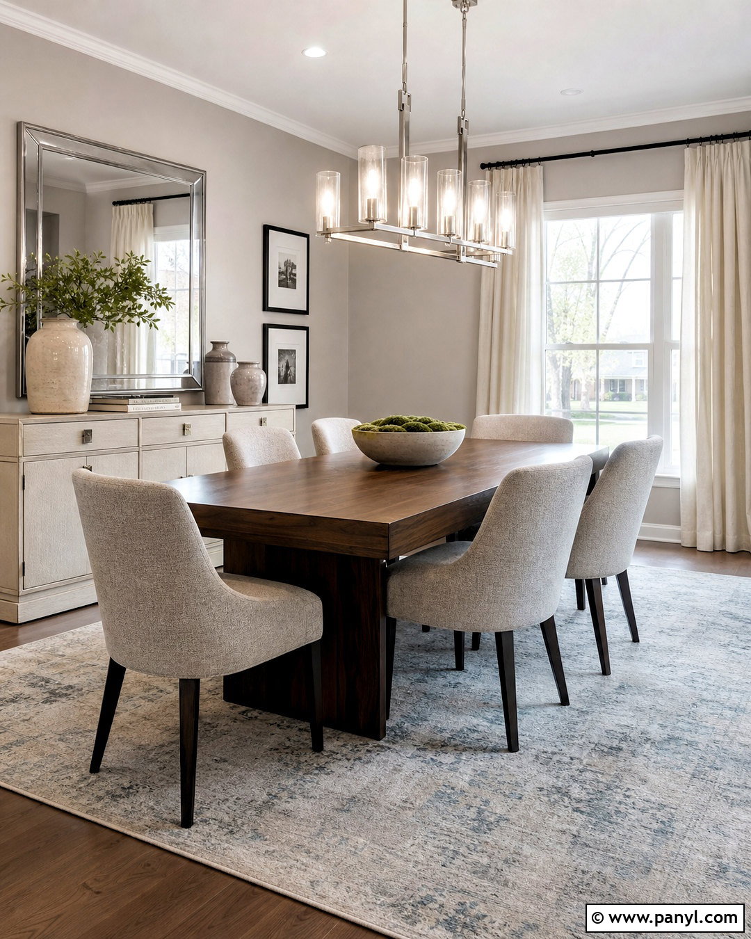 Silver Dining Room - 20 silver interior design ideas