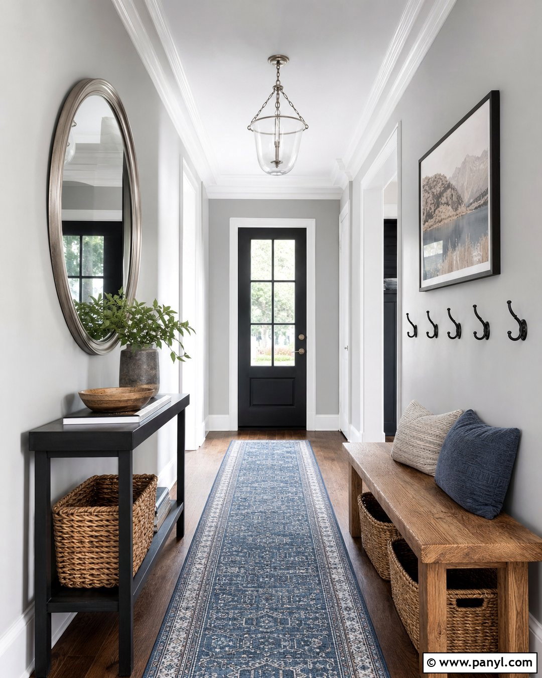 Silver Entryway Walls - 20 Silver Wall Paint Ideas