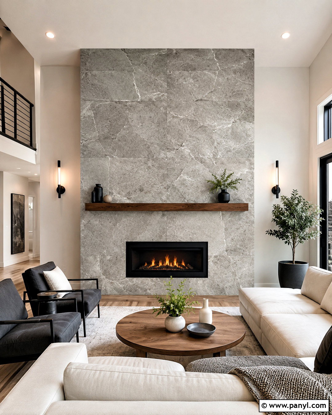 Silver Fireplace Wall - 35 silver wall ideas
