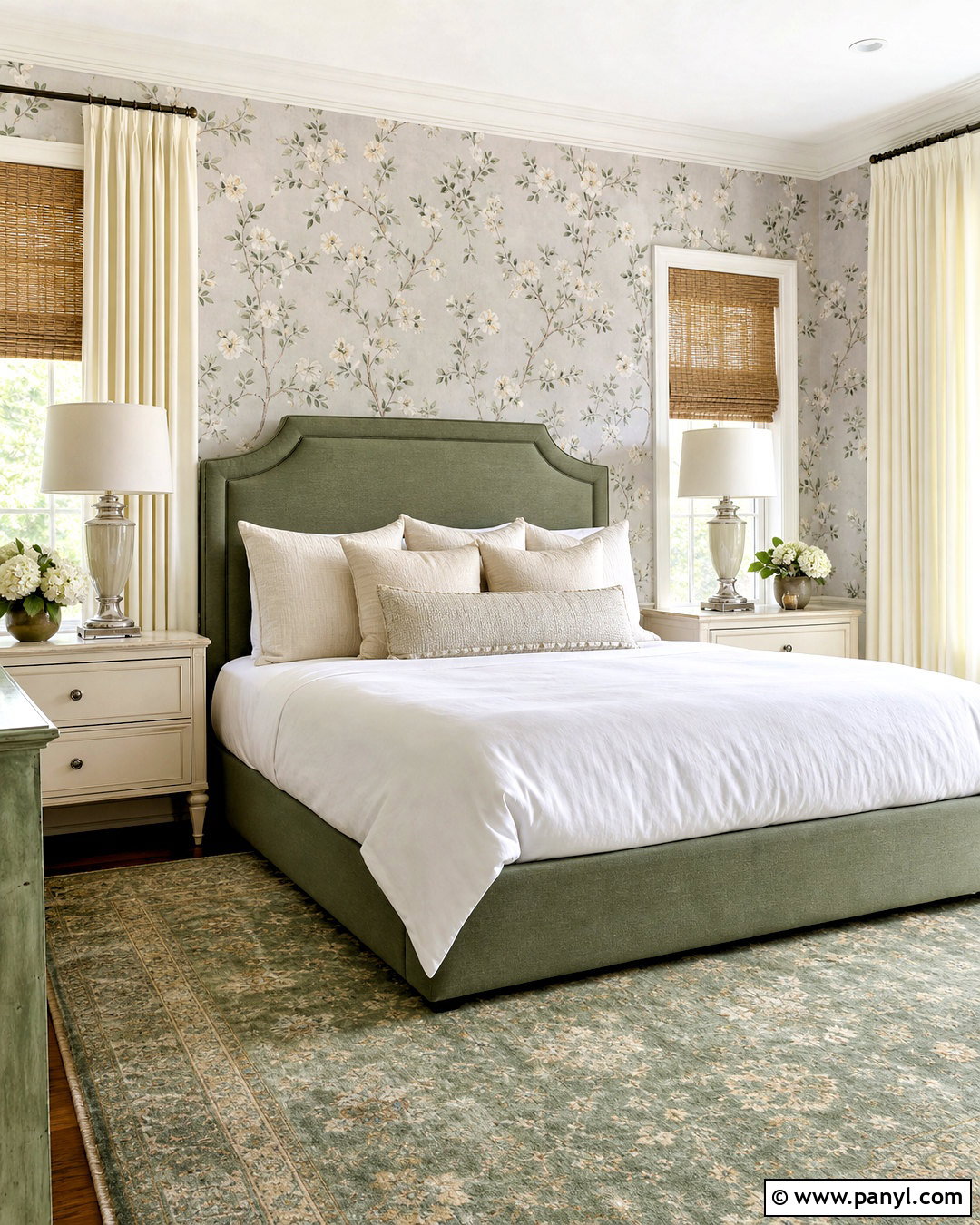 Silver Floral Guest Room Wallpaper - 20 silver wallpapers