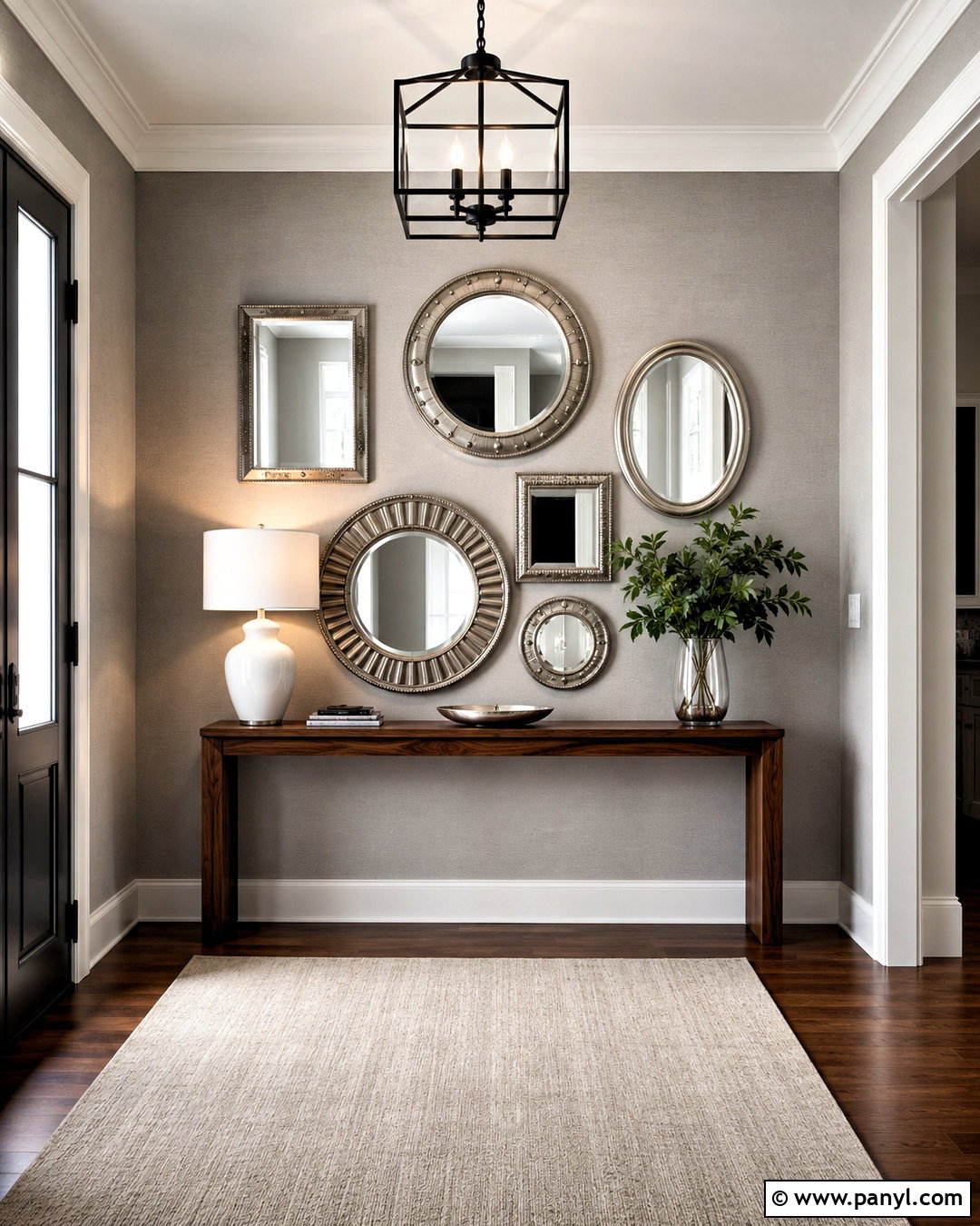 Silver Framed Mirror Wall - 35 silver wall ideas
