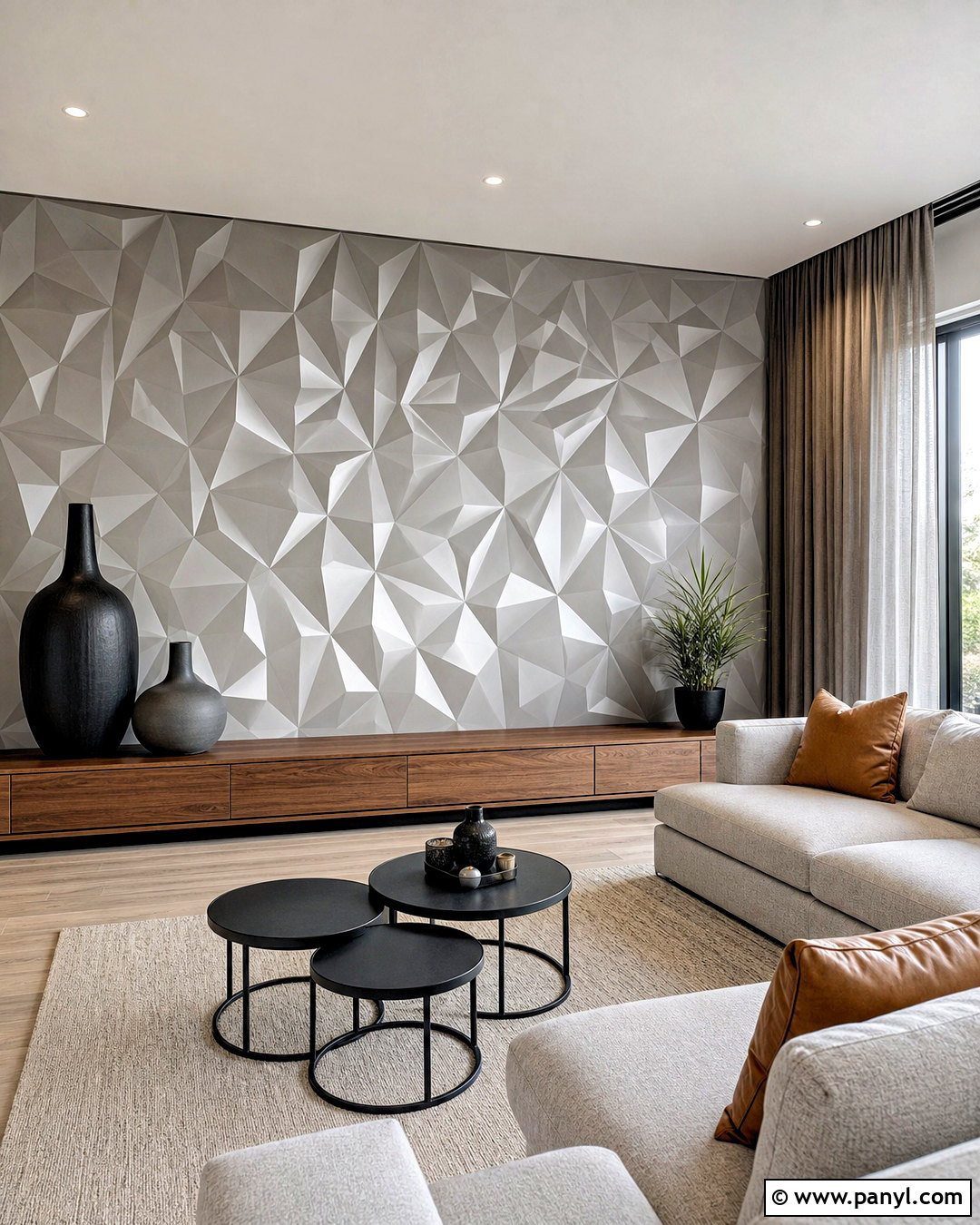 Silver Geometric Wall Panels - 20 silver texture ideas