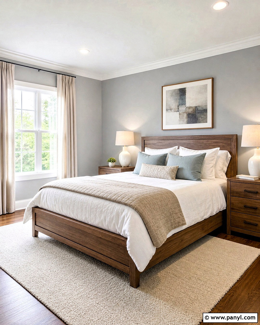 Silver Gray Guest Bedroom - 20 gray wall color ideas