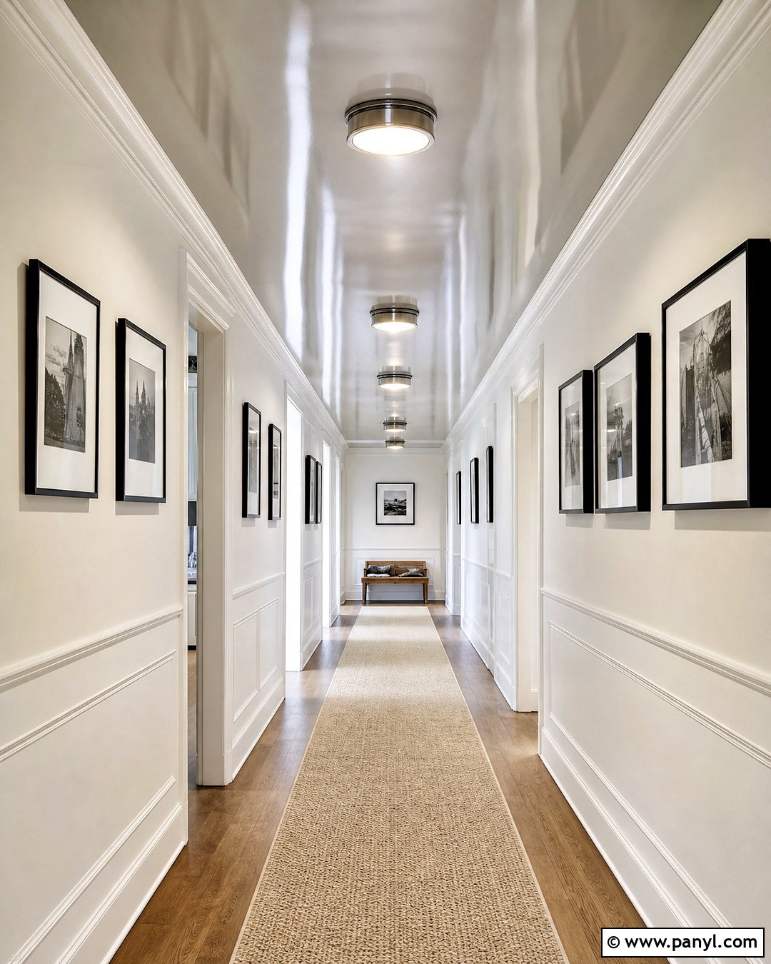 Silver Gray High Gloss Hallway Ceiling - 20 high gloss ceiling ideas
