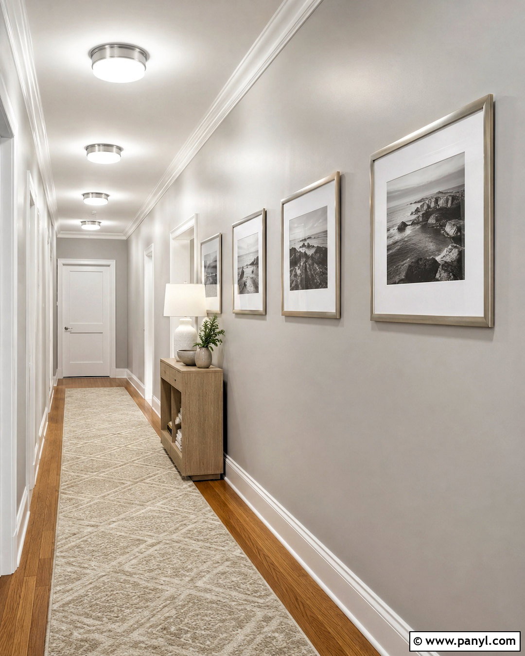 Silver Hallway Wall - 35 silver wall ideas