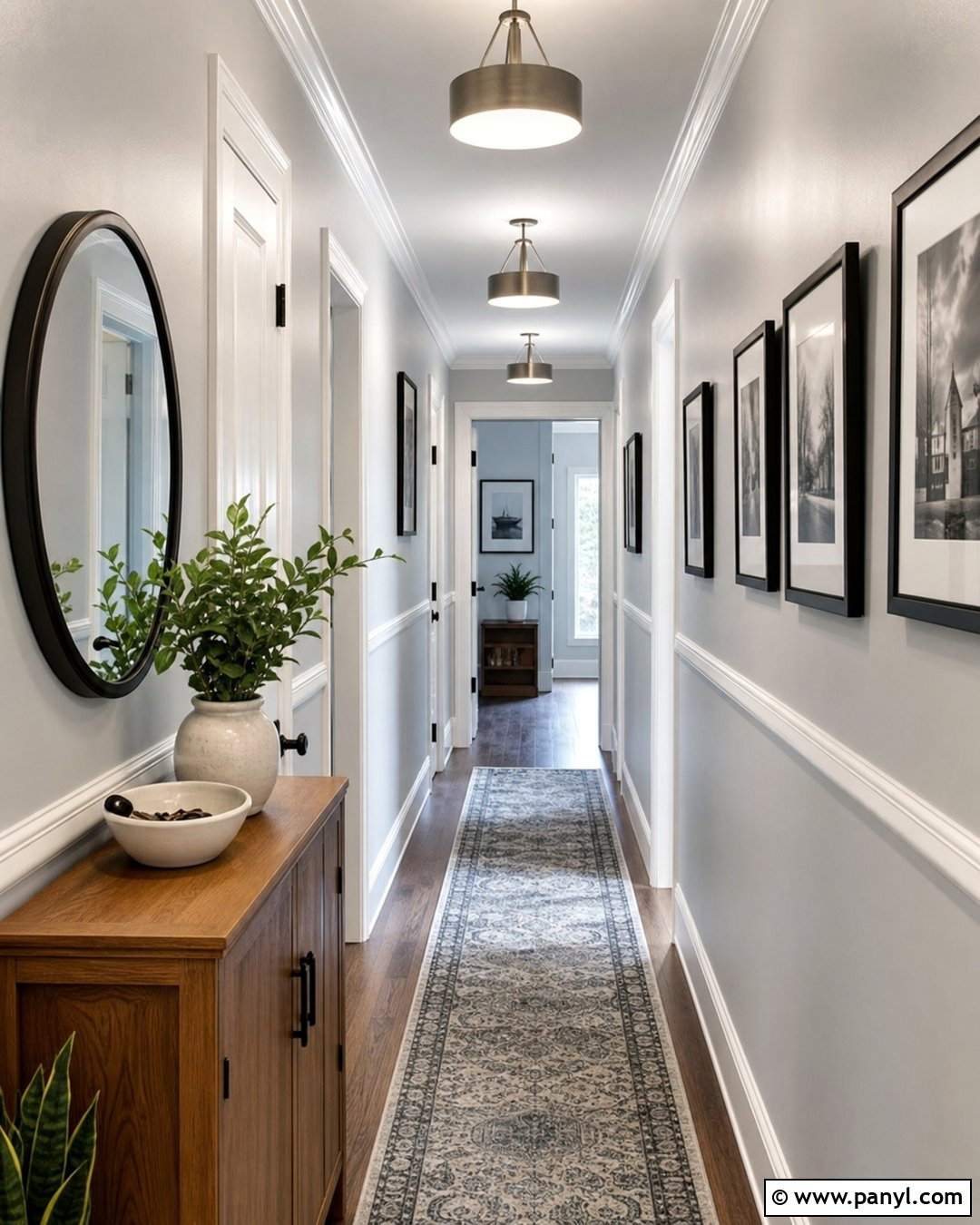 Silver Hallway Walls - 20 Silver Wall Paint Ideas