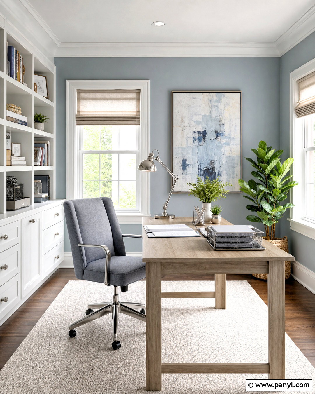Silver Home Office - 20 silver interior design ideas