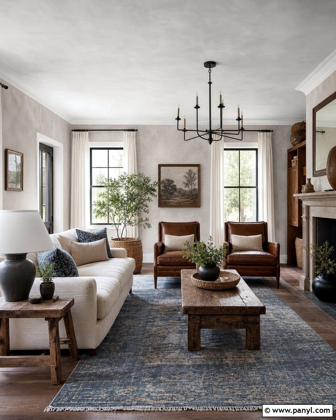 Silver Limewash Living Room - 20 Silver Wall Paint Ideas