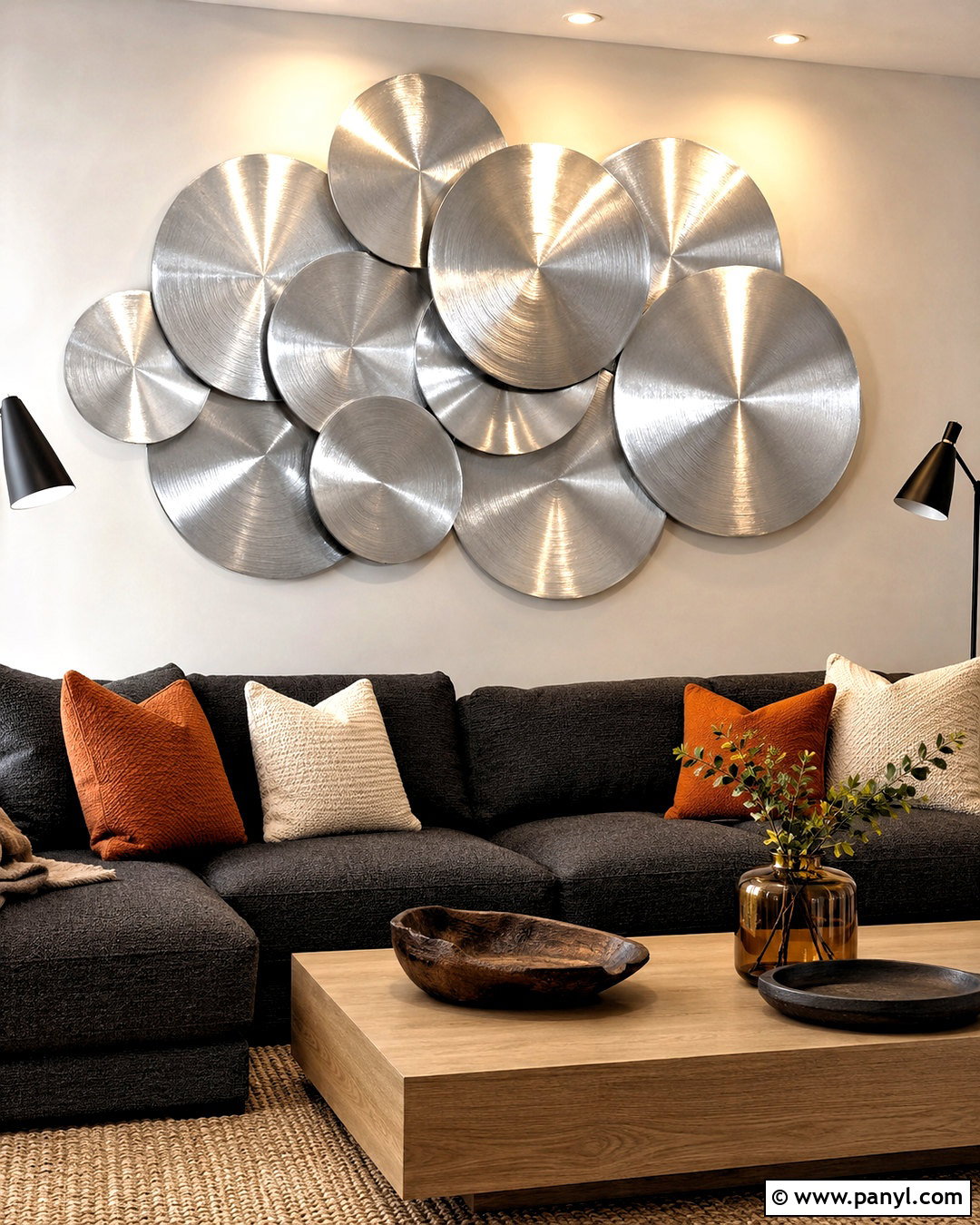 Silver Metal Sculpture Wall - 35 silver wall ideas