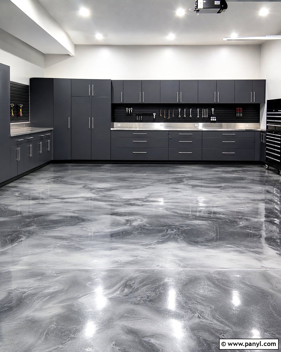 Silver Metallic Garage Floor - 20 painted garage floors