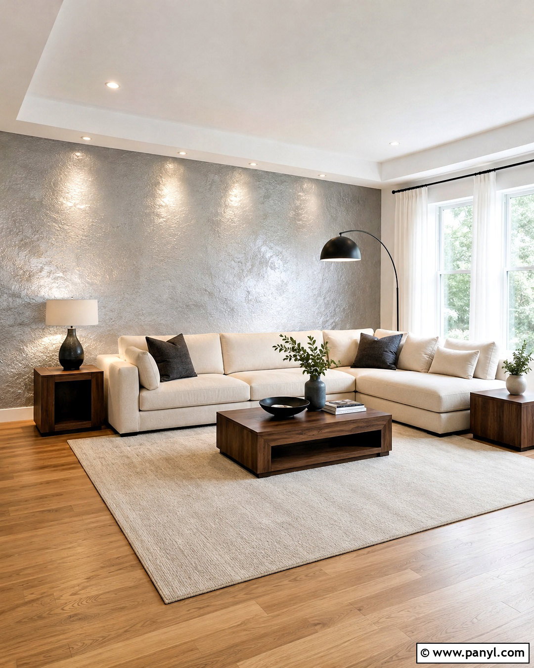 Silver Metallic Paint Living Room Wall - 35 silver wall ideas
