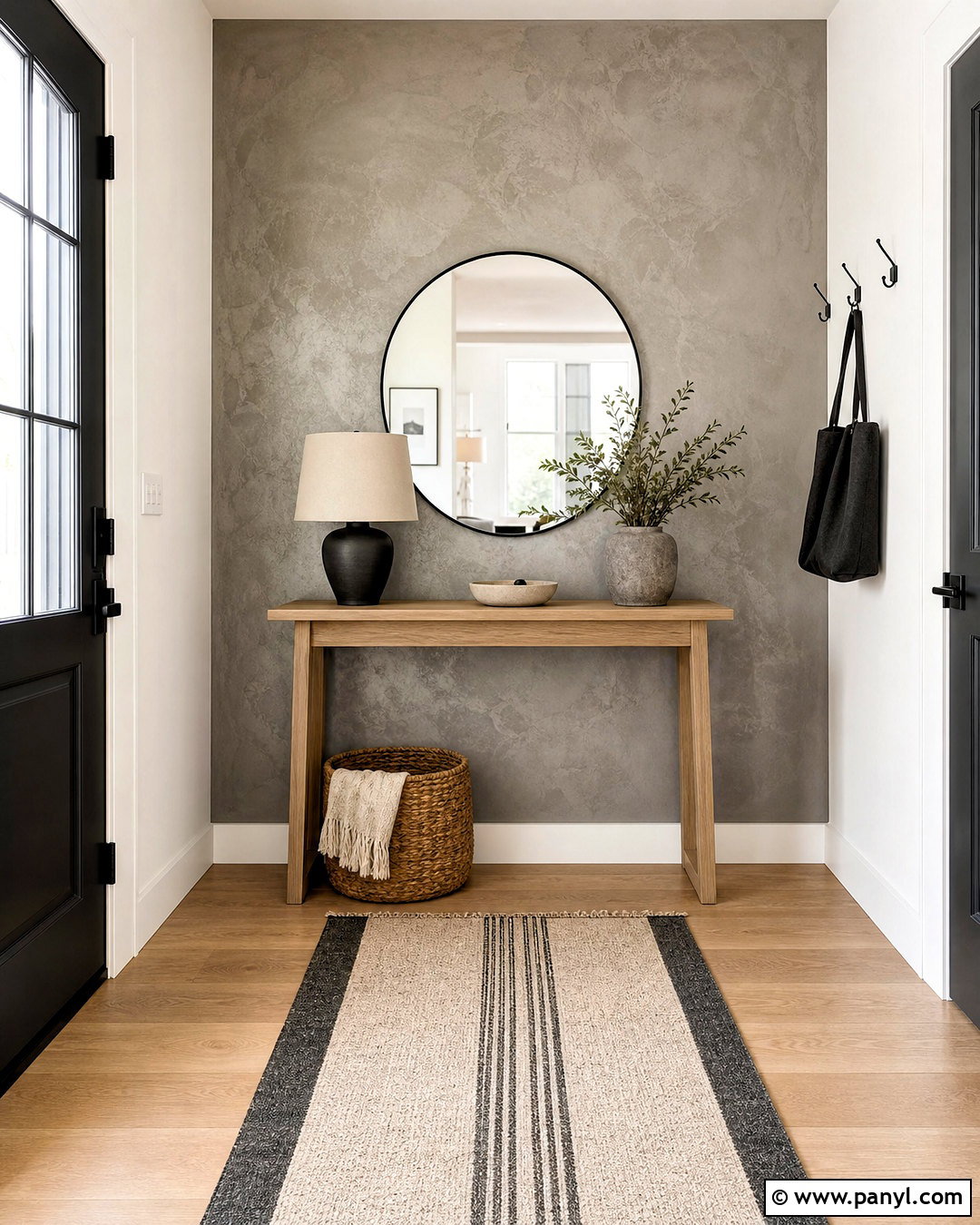 Silver Metallic Plaster Entryway - 20 silver texture ideas