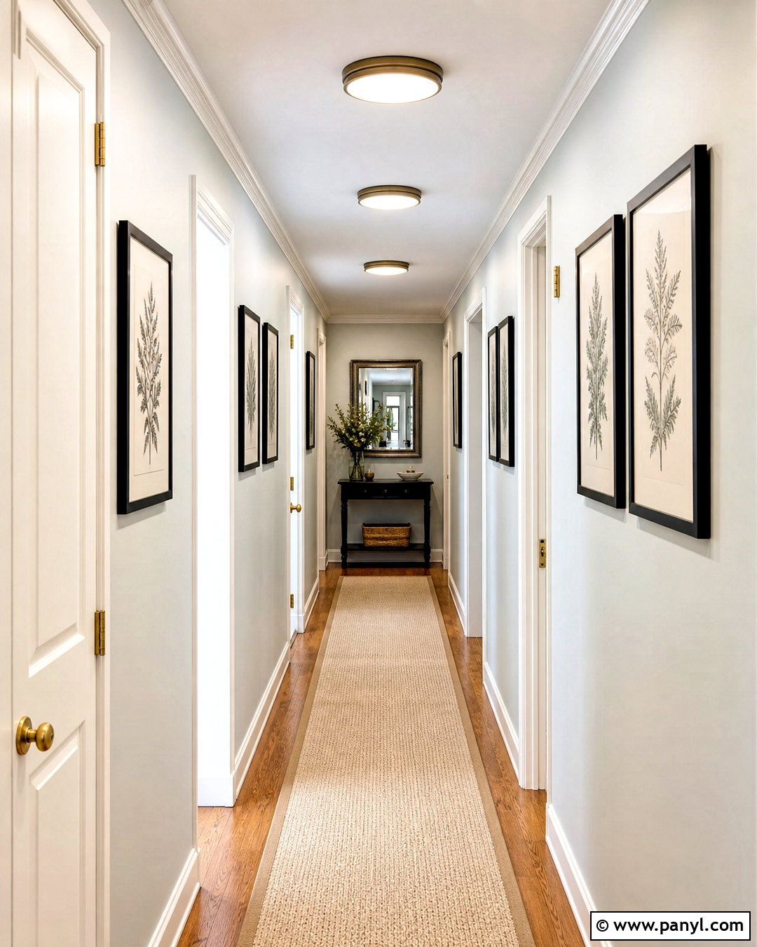Silver Mist BM Hallway - 20 silver mist bm ideas