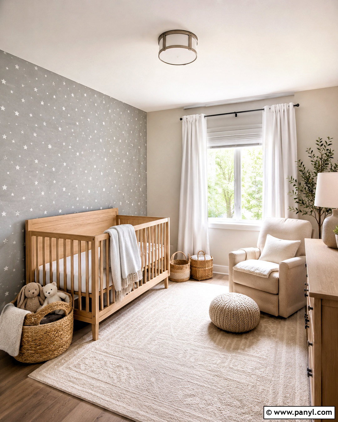 Silver Nursery Wall - 35 silver wall ideas