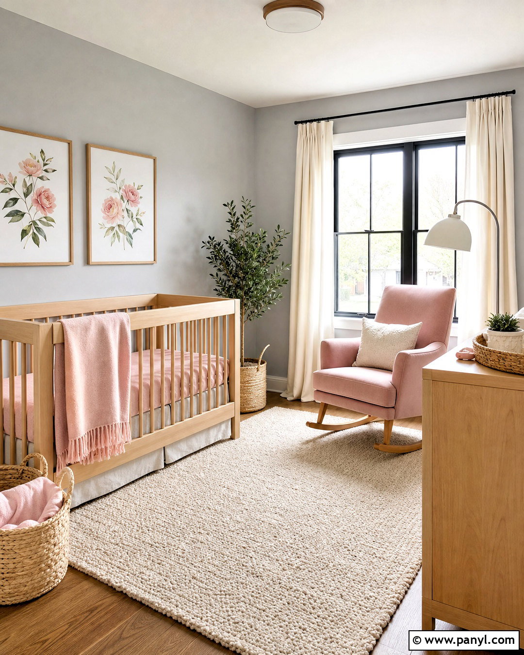 Silver Nursery Walls With Blush Decor - 20 silver paint walls