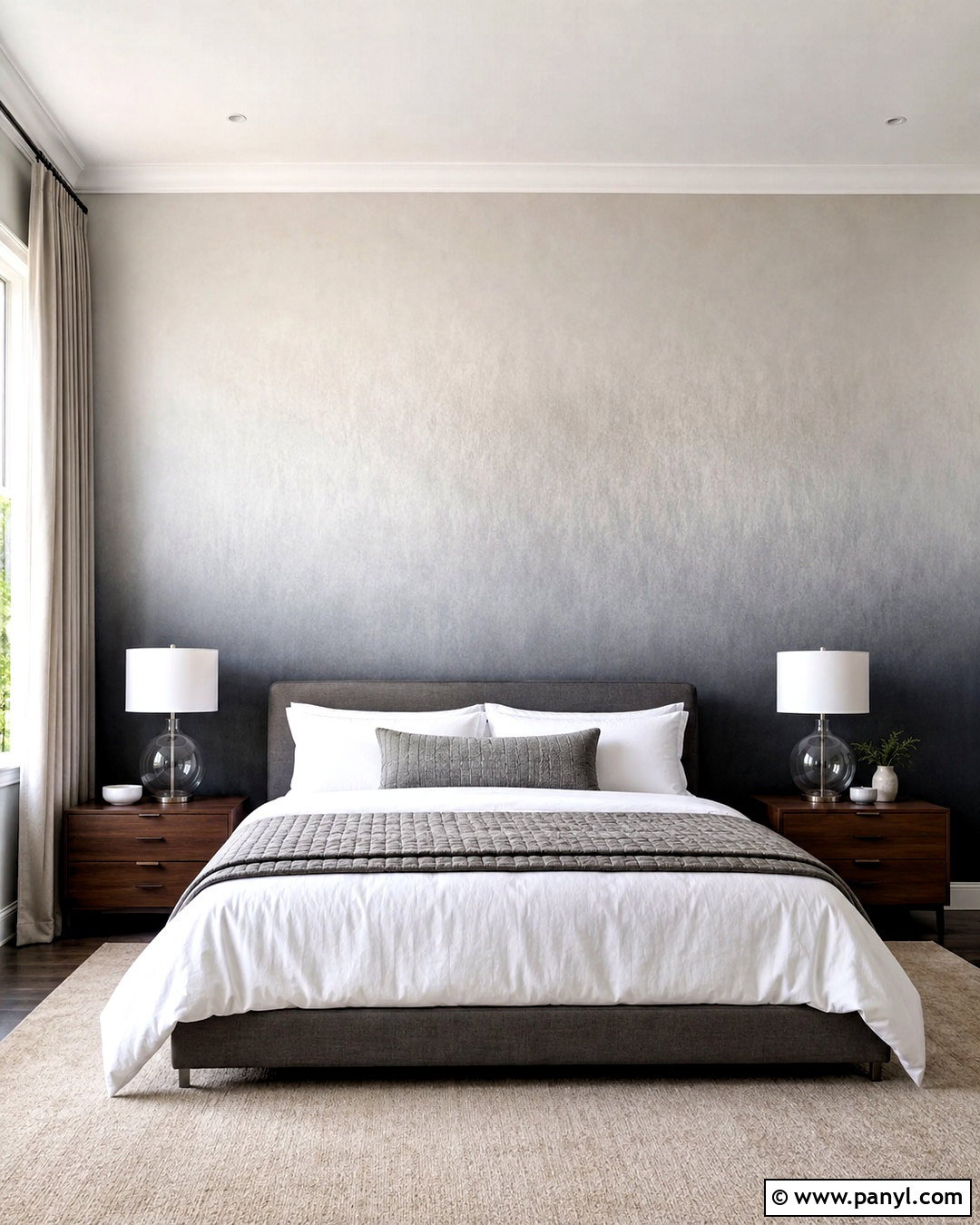 Silver Ombre Bedroom Wall - 35 silver wall ideas