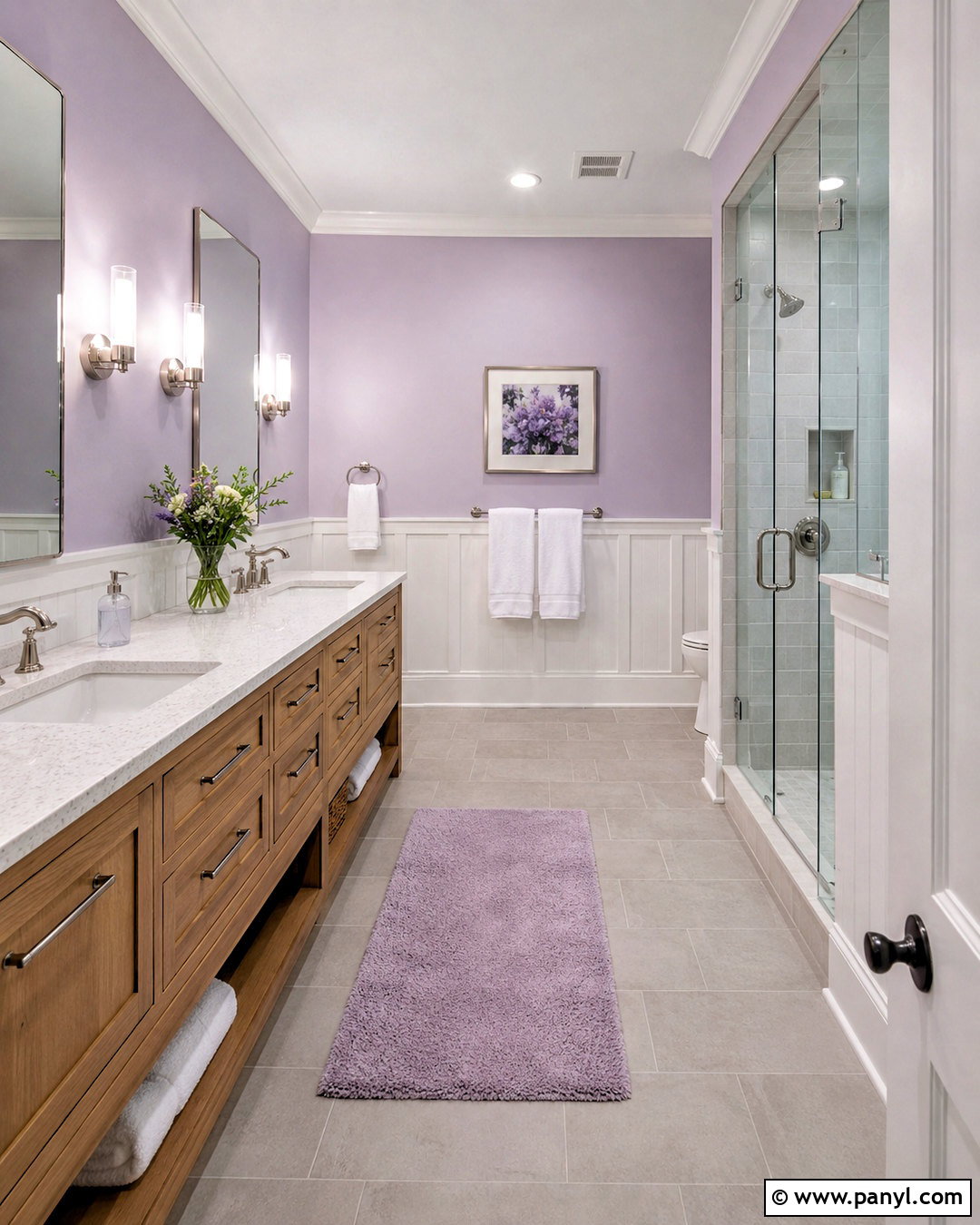 Silver Purple Bathroom Walls - 20 neutral purple wall paint ideas