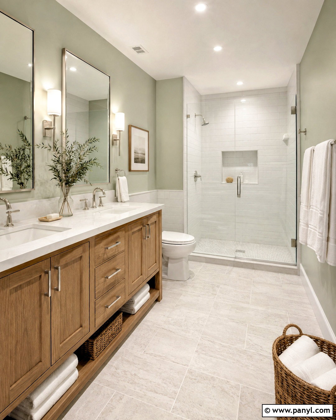 Silver Sage Bathroom With White Tile - 35 silver sage benjamin moore ideas