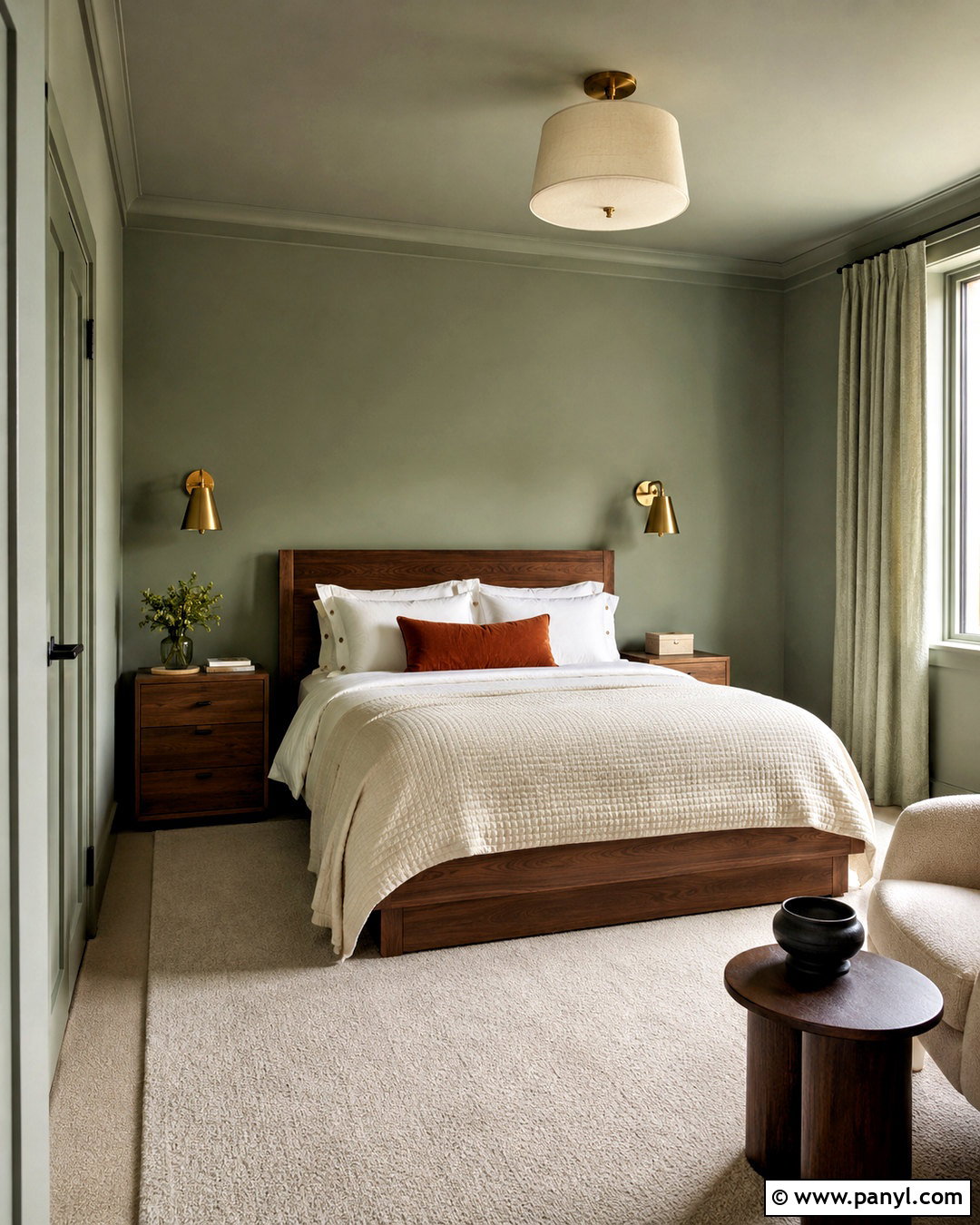 Silver Sage Color-Drenched Guest Room - 35 silver sage benjamin moore ideas