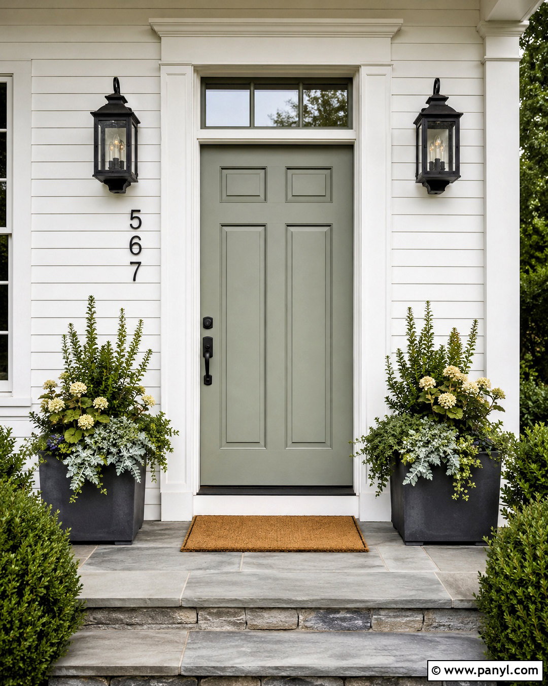 Silver Sage Front Door With White Siding - 35 silver sage benjamin moore ideas