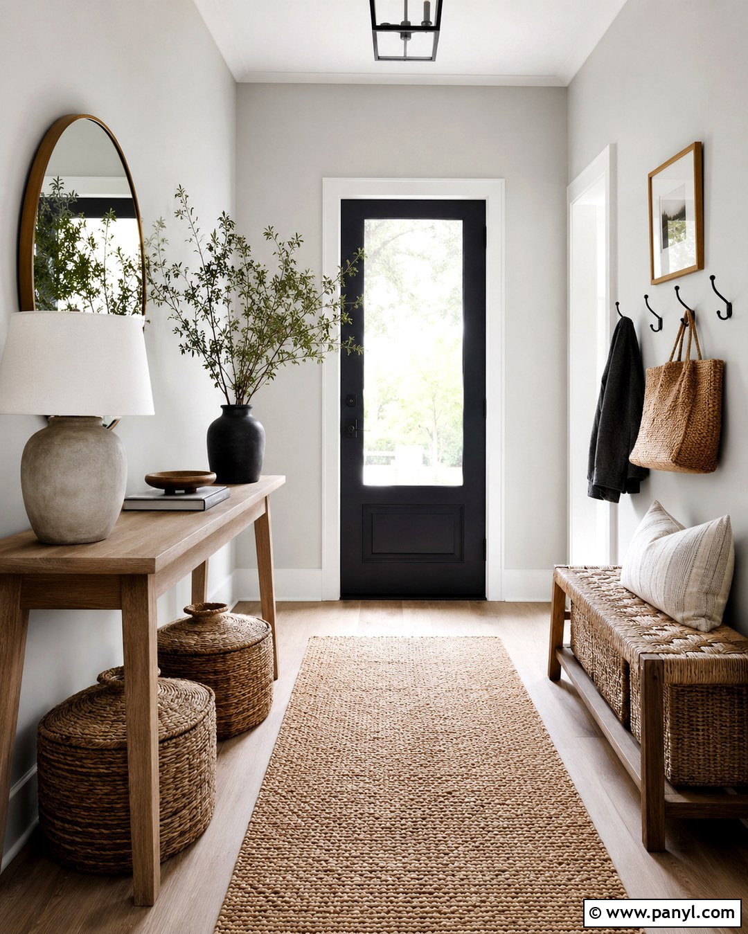 Silver Satin Entryway With Natural Textures - 20 silver satin walls