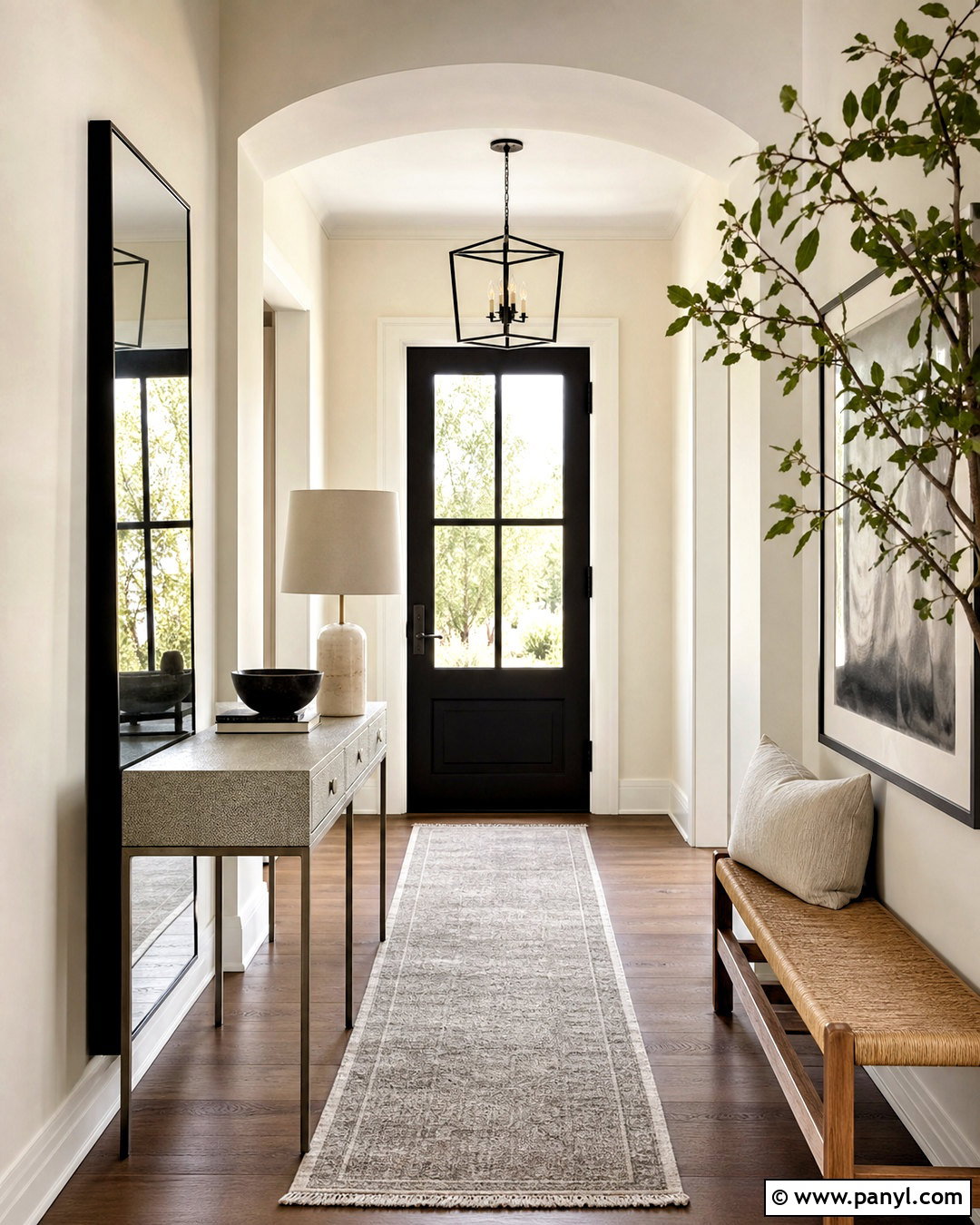 Silver Shagreen Console Entryway - 20 silver texture ideas