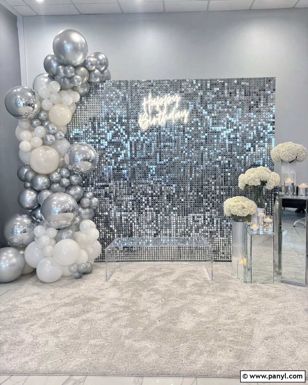 Silver Shimmer Wall Backdrop - 20 shimmer wall backdrop ideas