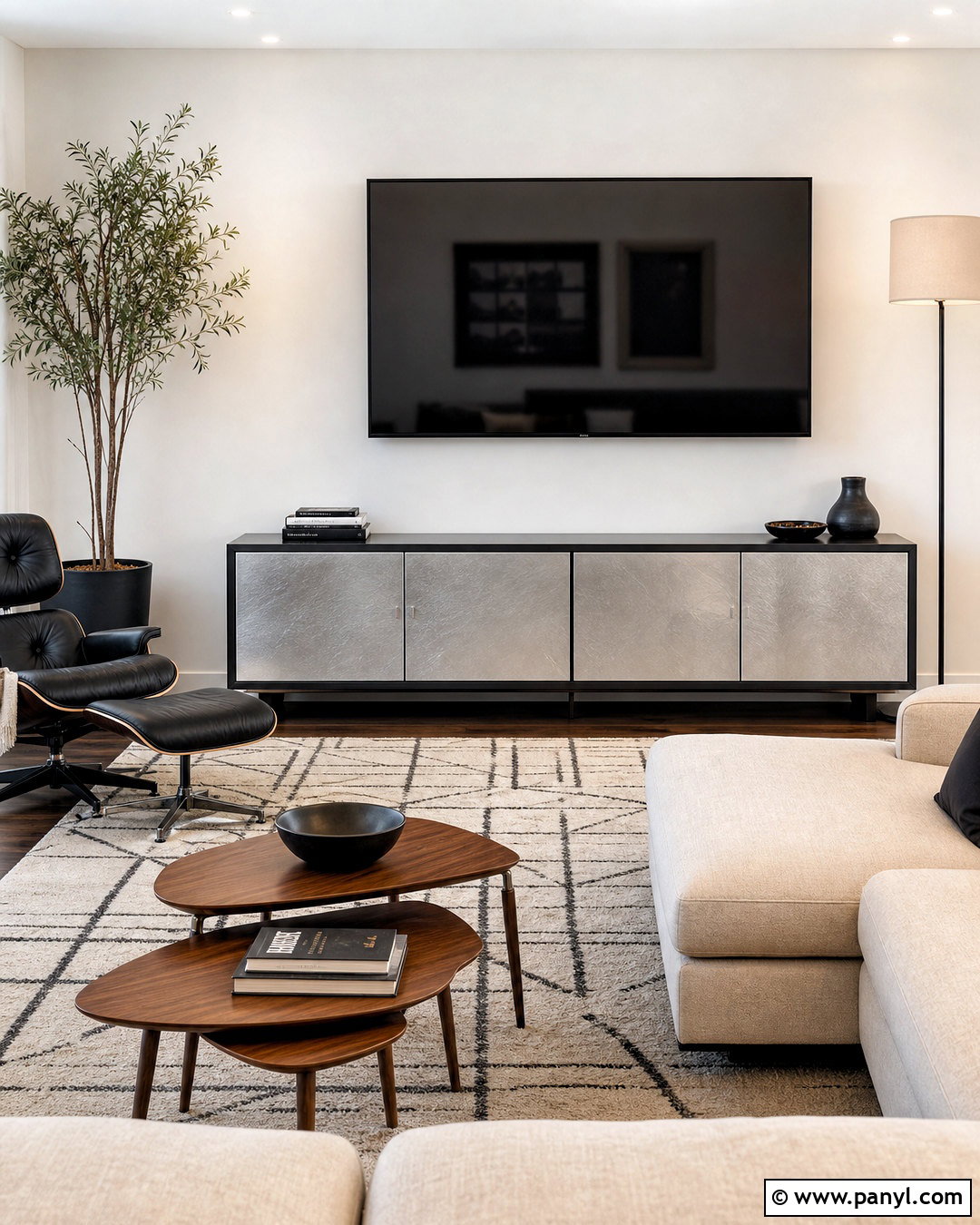 Silver TV Stand Living Room - 20 silver furniture ideas