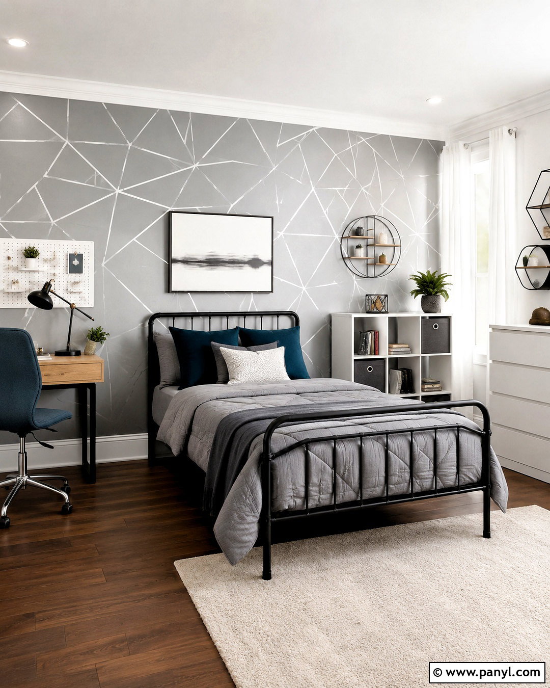 Silver Teen Bedroom Wall - 35 silver wall ideas