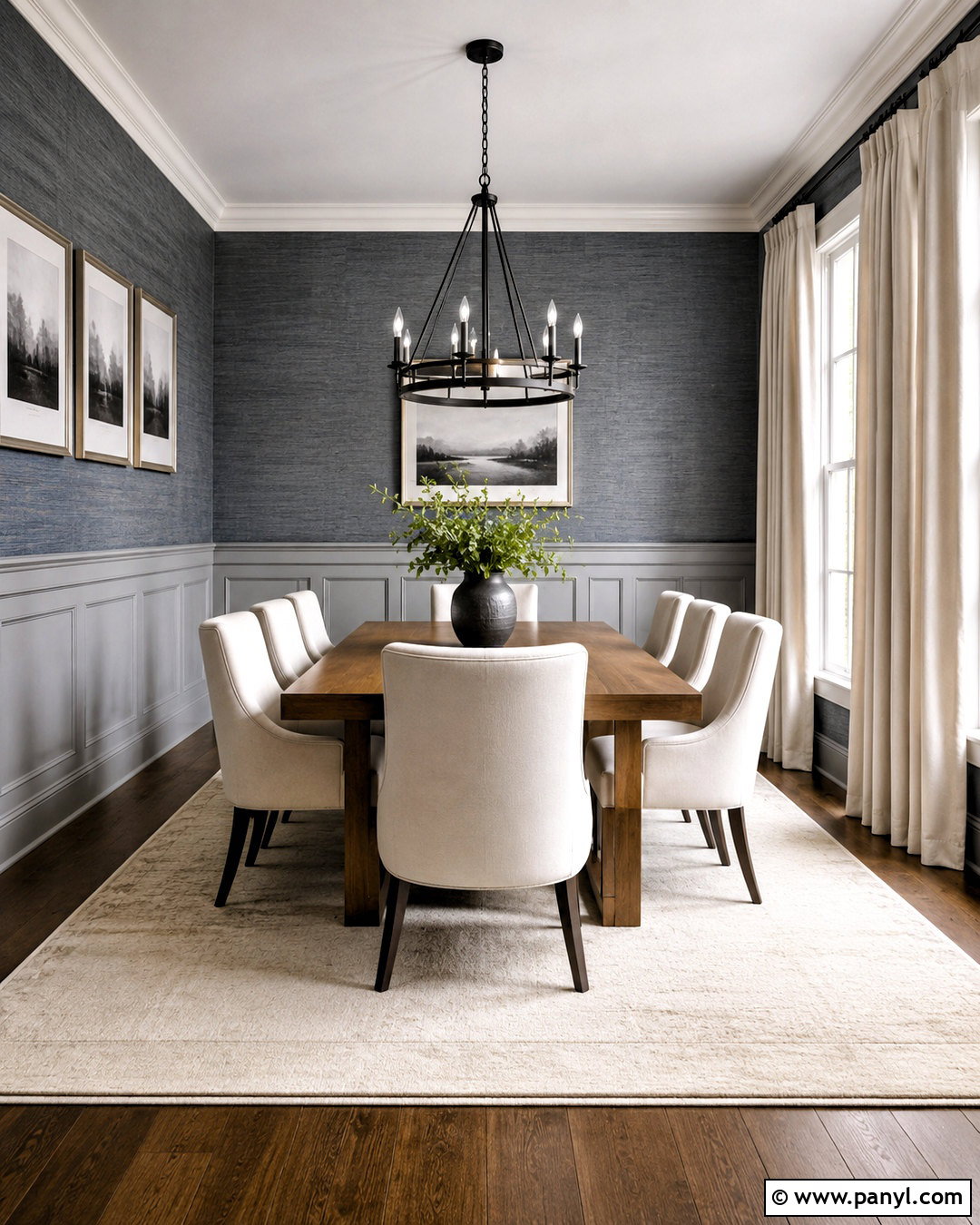 Silver Wainscoting Dining Room Wall - 35 silver wall ideas