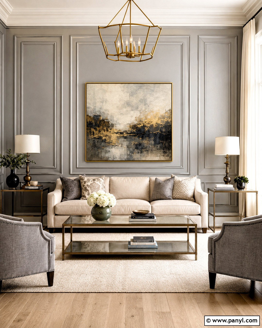 Silver Wall Molding - 35 silver wall ideas