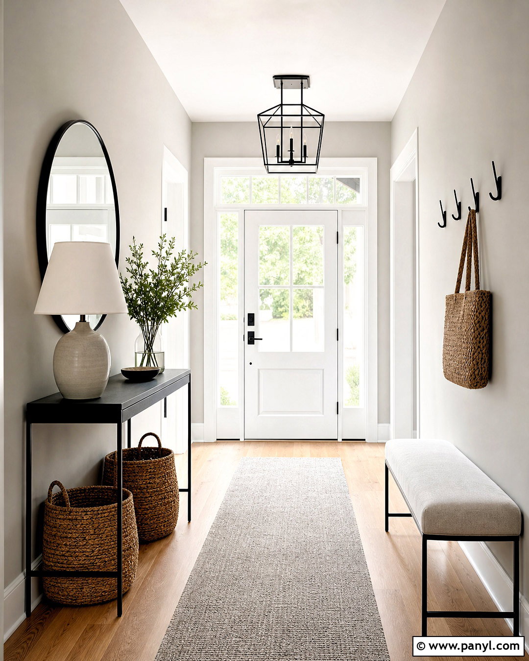 Silver White Gray Entryway - 20 white gray paint color ideas