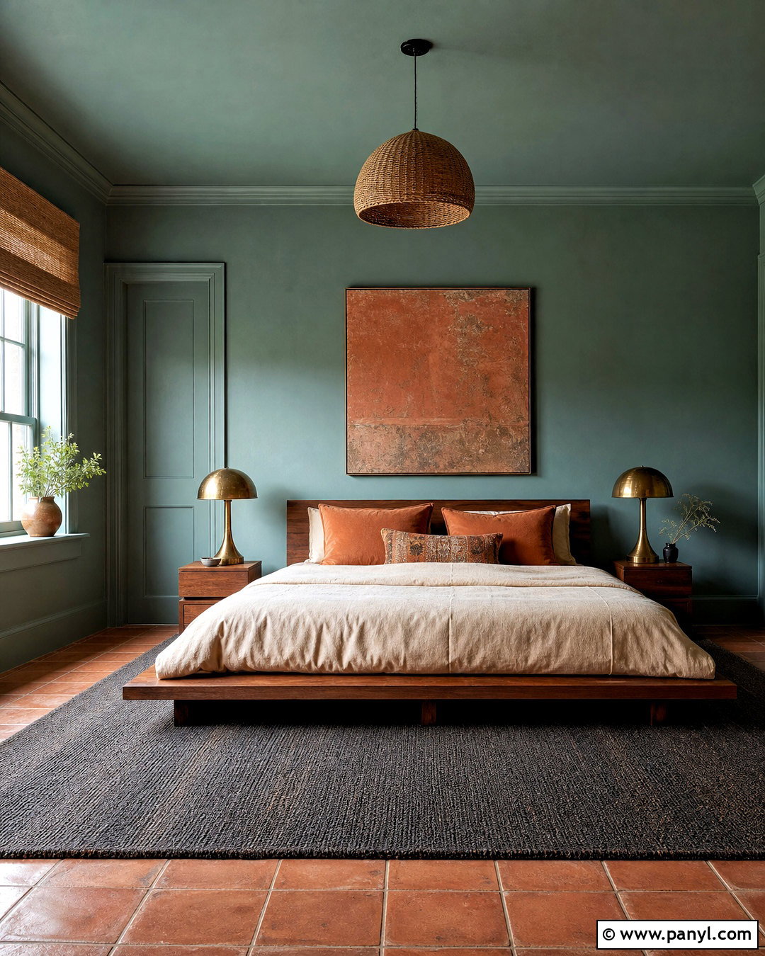 Silvermist Color-Drenched Bedroom - 20 silvermist sherwin williams ideas