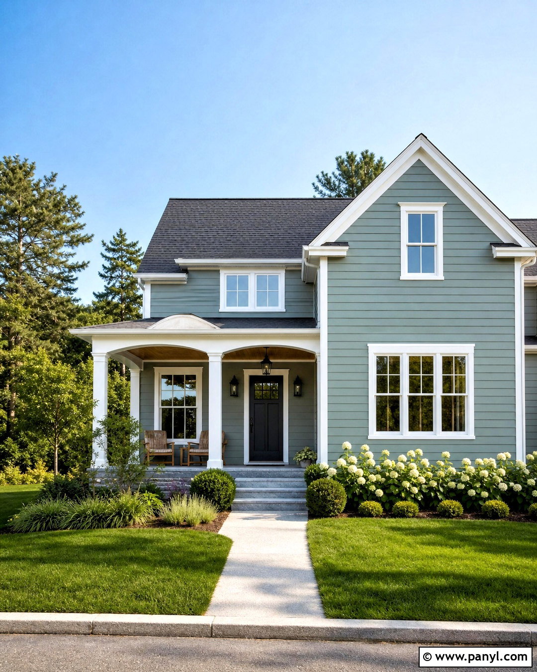 Silvermist House Exterior With White Trim - 20 silvermist sherwin williams ideas