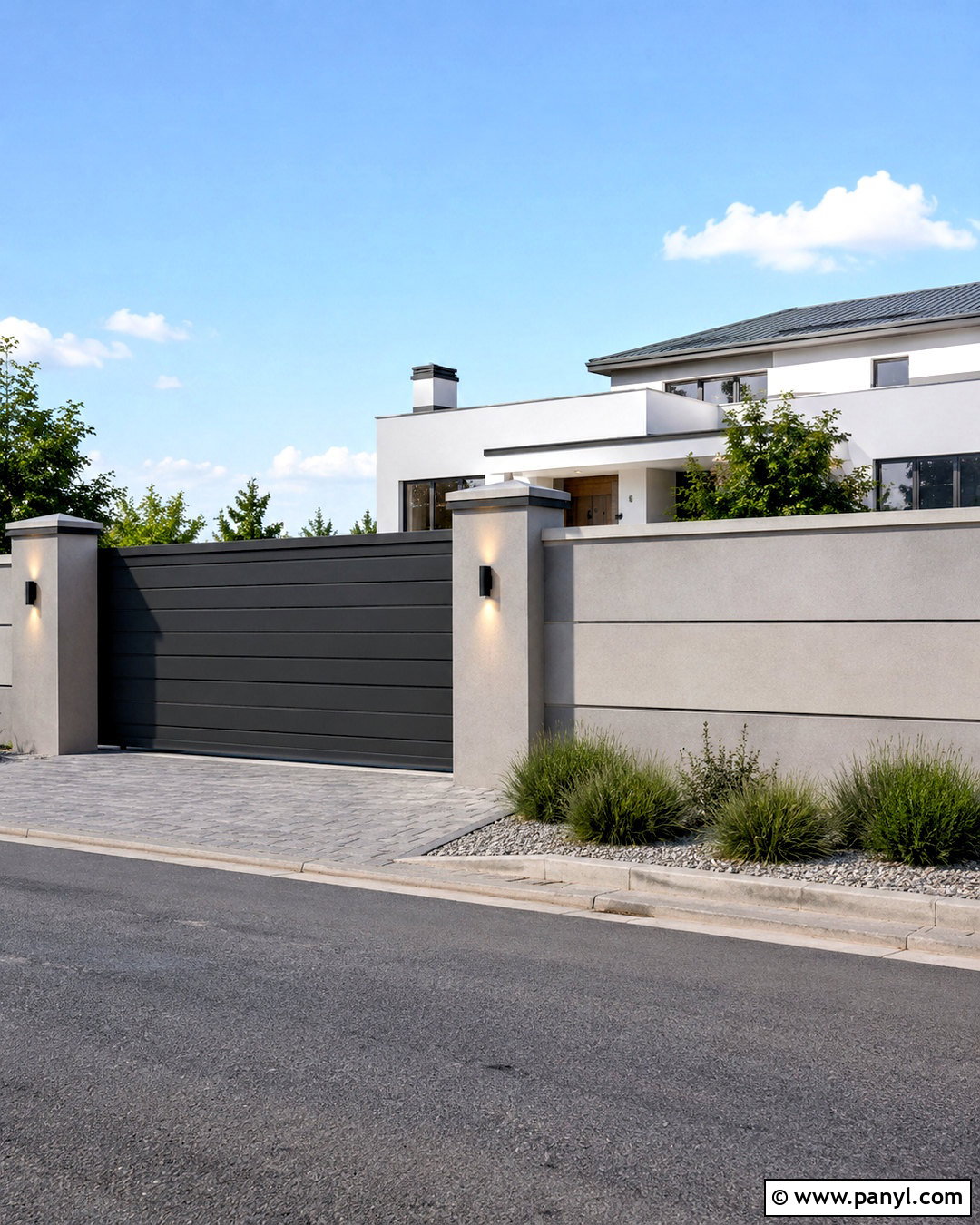 Simple Concrete Compound Wall - 20 compound wall design exterior modern simple ideas