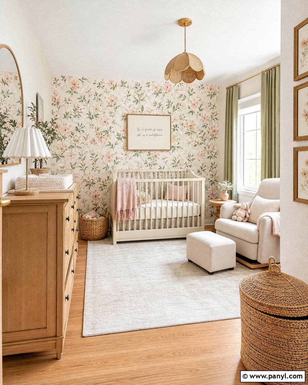 Simple Floral Nursery - 20 simple nursery ideas