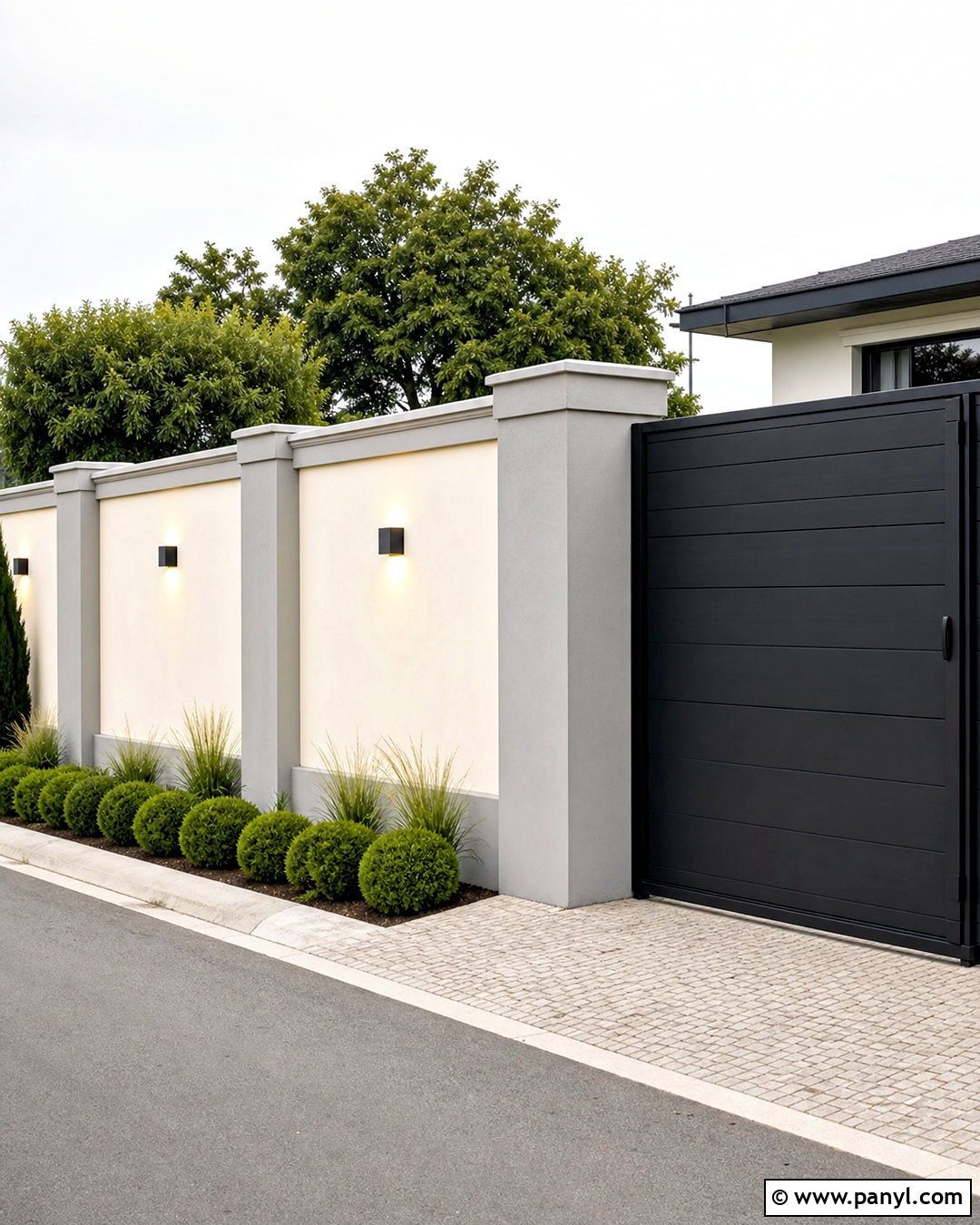 Simple Plaster Compound Wall - 20 simple compound wall design ideas