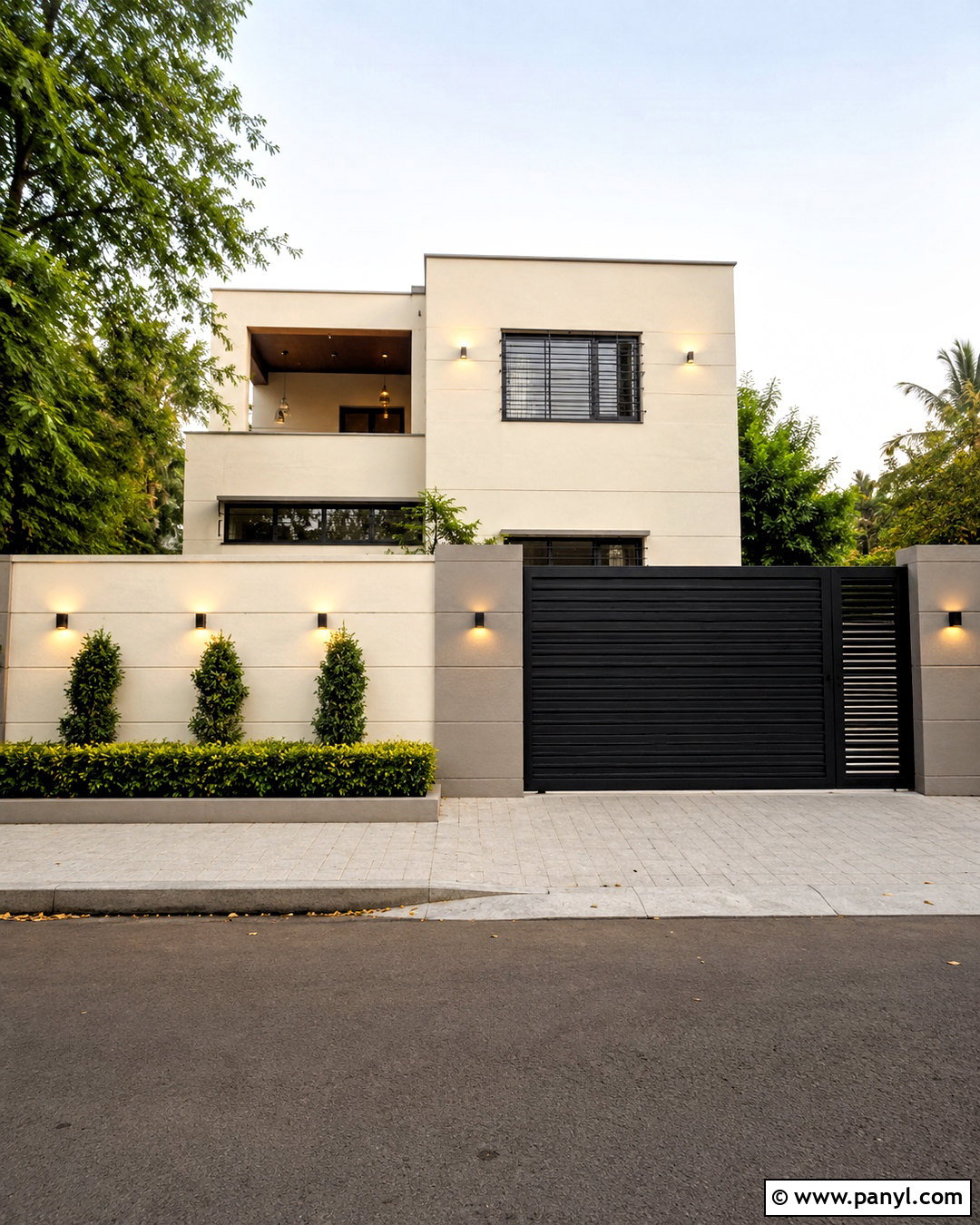 Simple Straight Line Compound Wall - 20 compound wall design exterior indian simple ideas