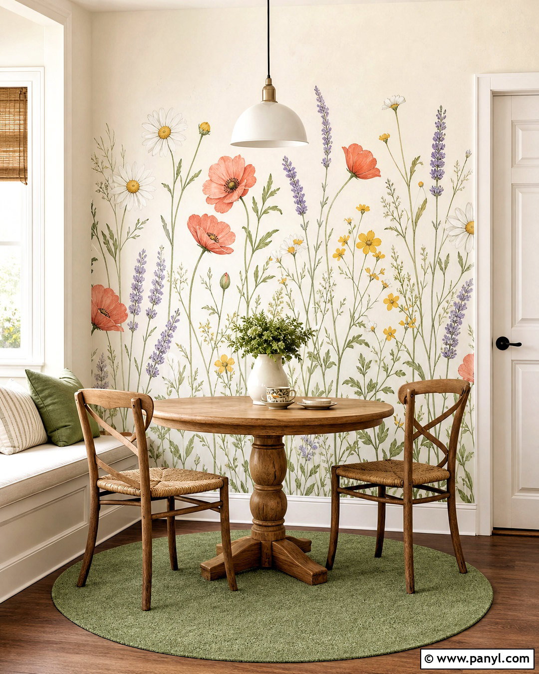 Simple Wildflower Floral Wall Painting - 20 floral wall painting ideas