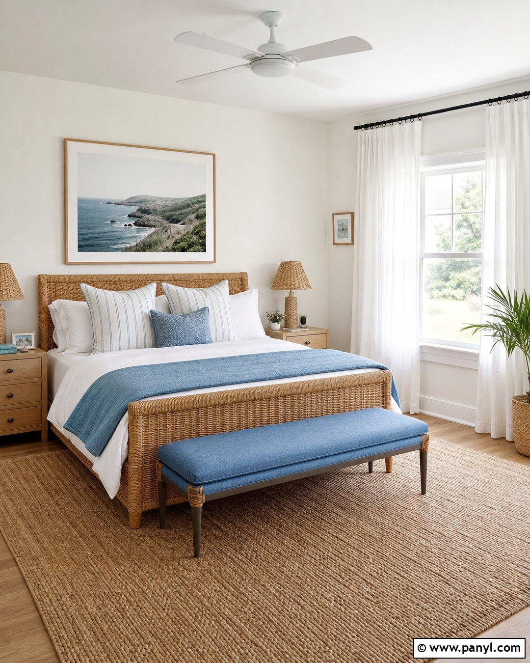 Simply White Walls In a Coastal Bedroom - 30 simply white benjamin moore walls
