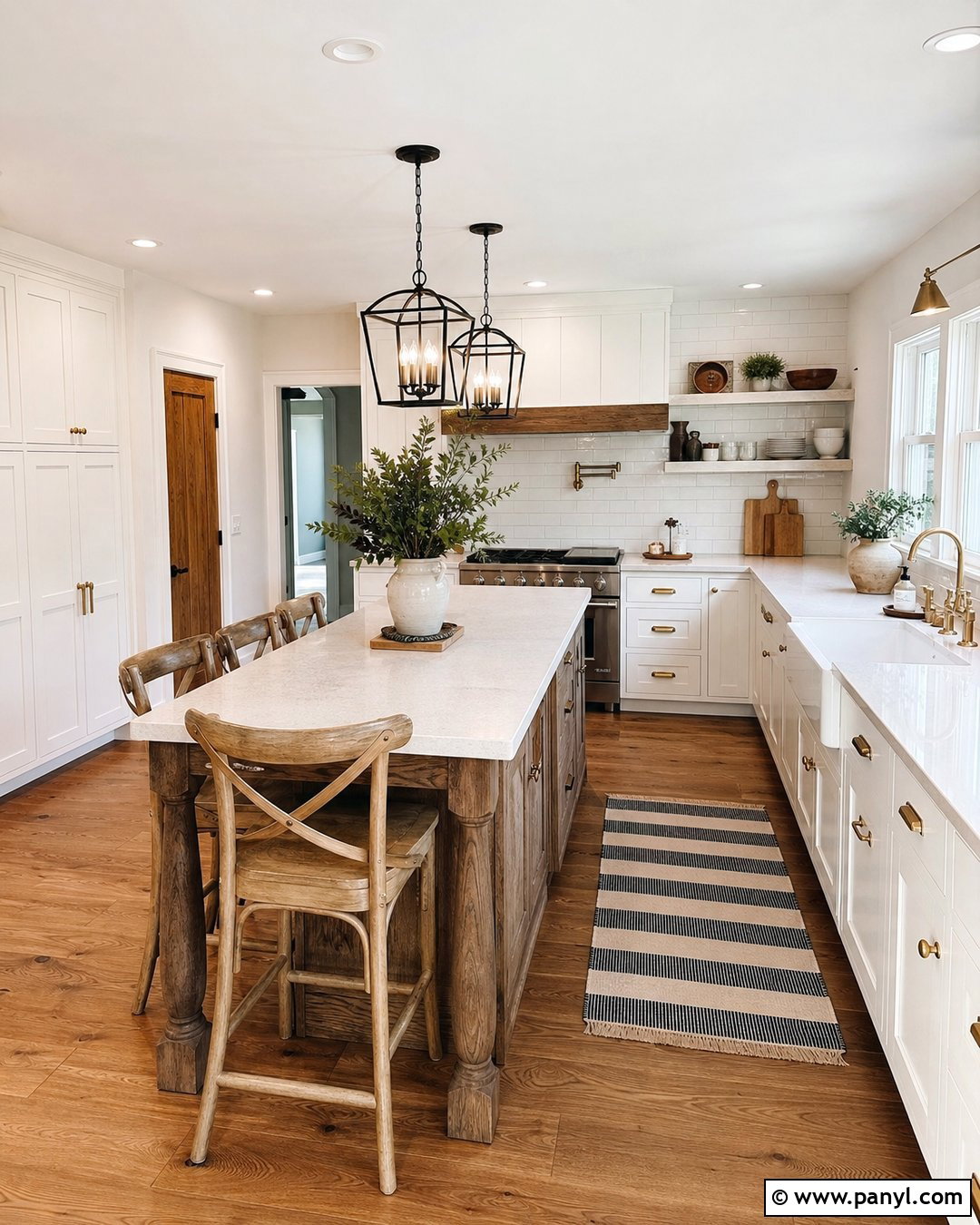 Simply White Walls In a Farmhouse Kitchen - 30 simply white benjamin moore walls