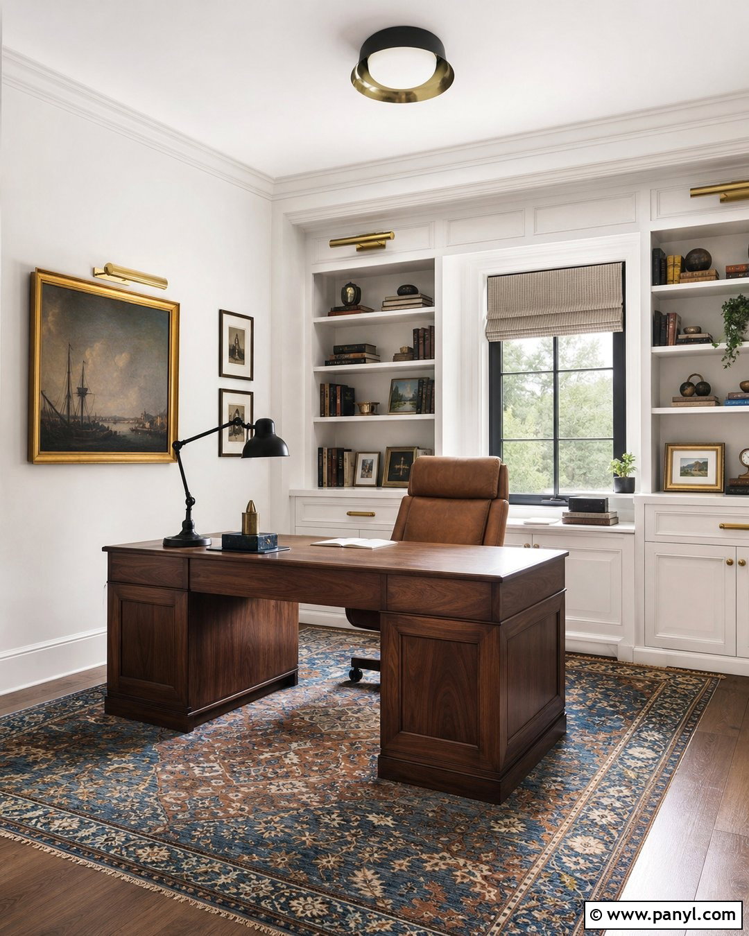 Simply White Walls In a Home Office - 30 simply white benjamin moore walls