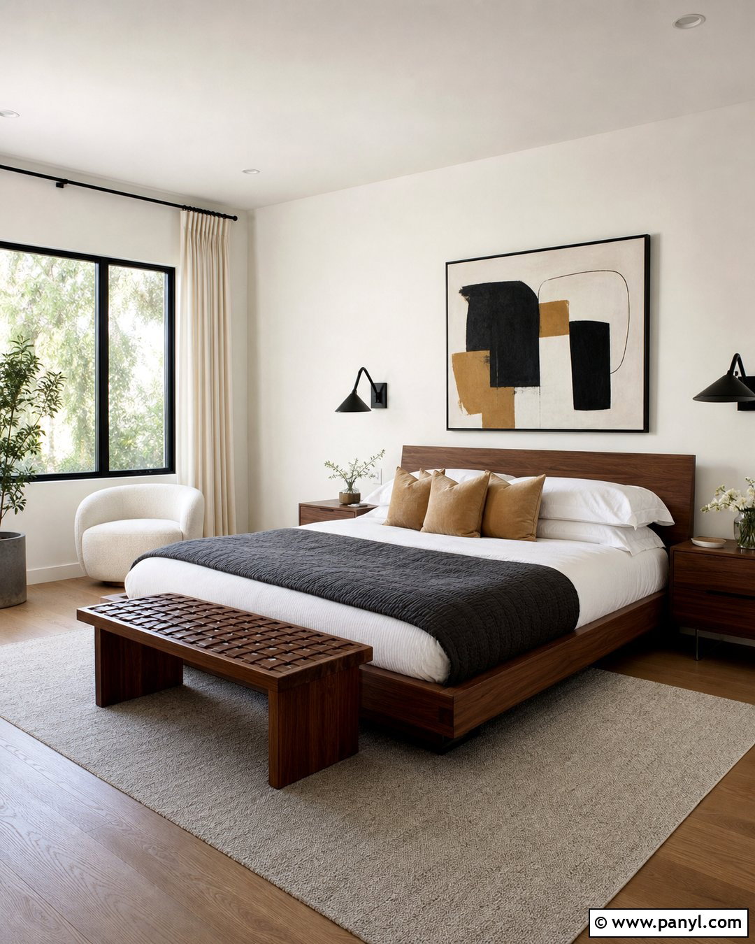 Simply White Walls In a Modern Bedroom - 30 simply white benjamin moore walls