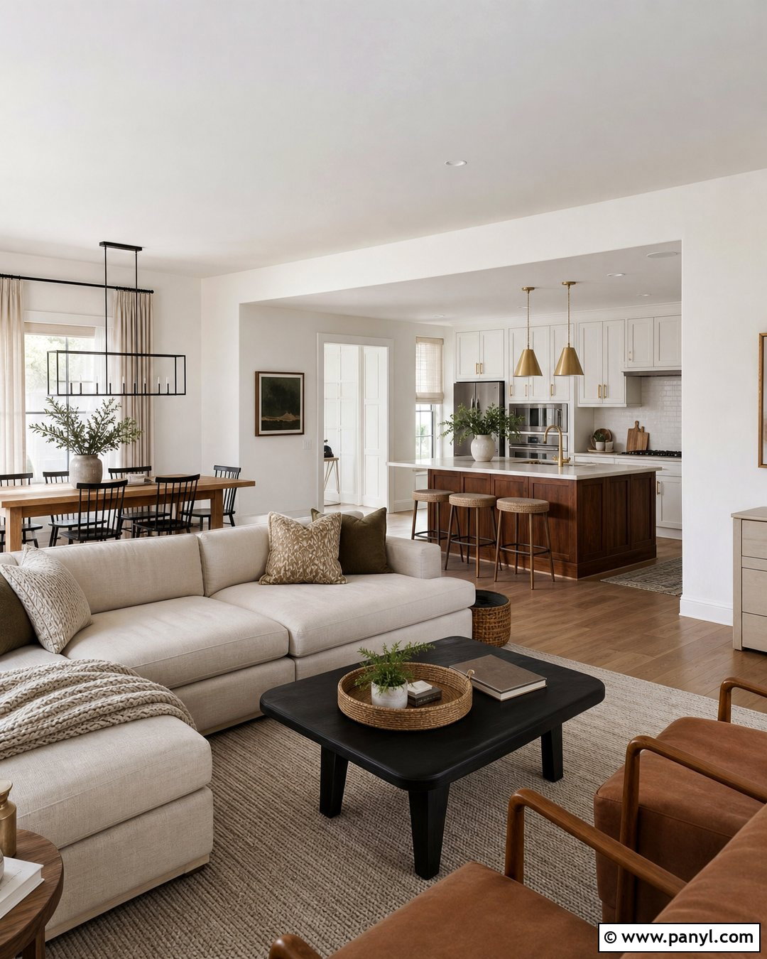 Simply White Walls In an Open Floor Plan - 30 simply white benjamin moore walls