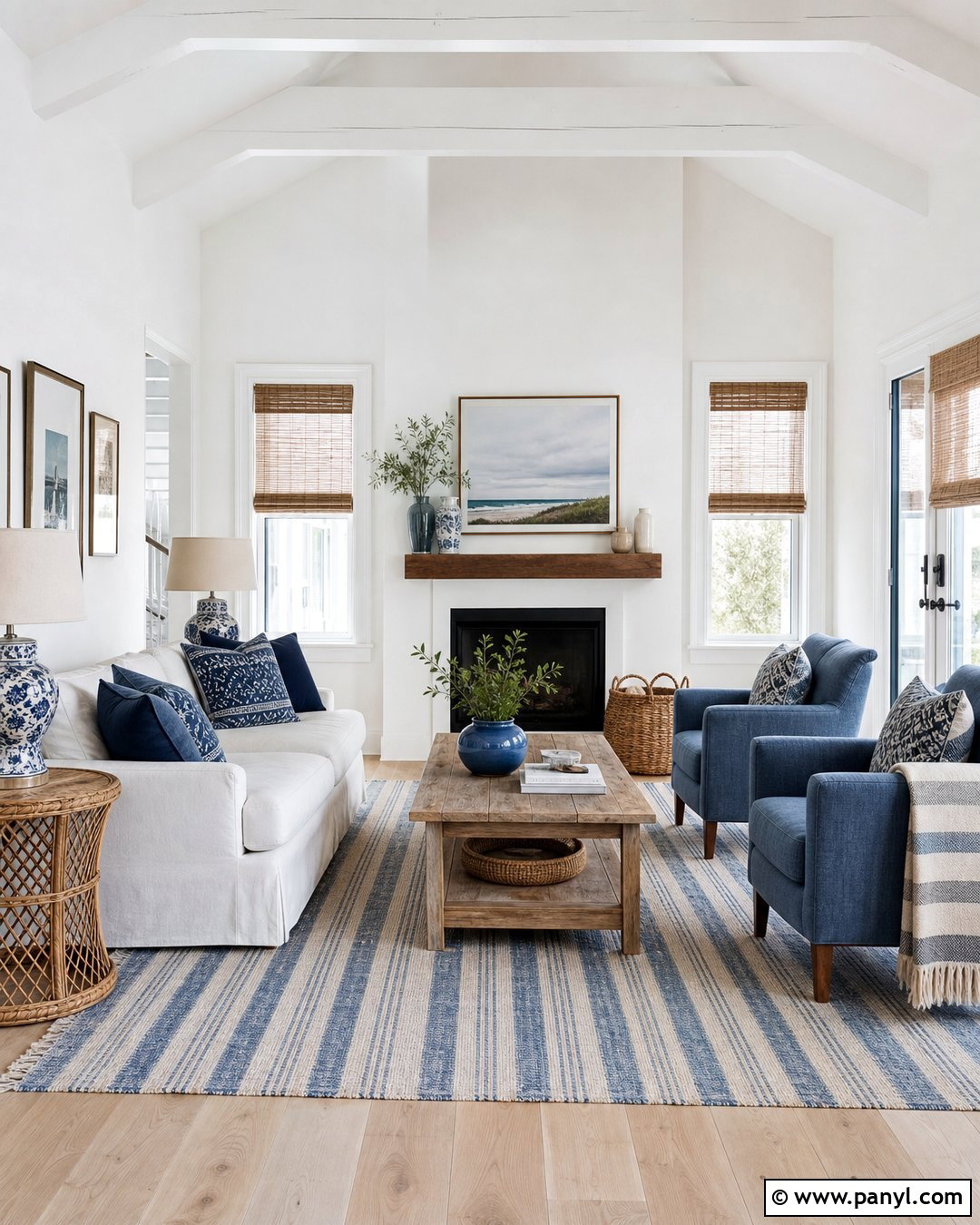 Simply White Walls With Blue Accents - 30 simply white benjamin moore walls