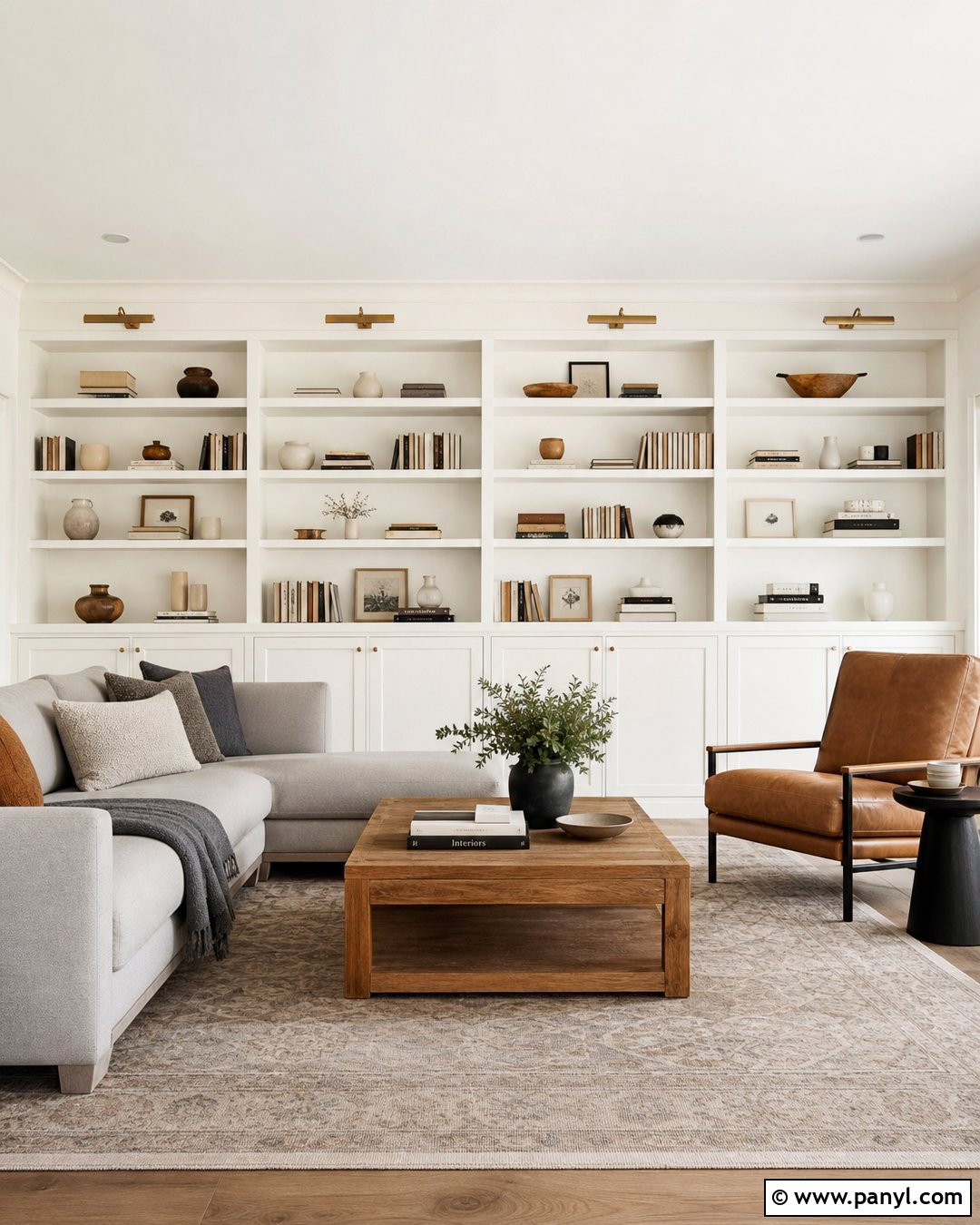 Simply White Walls With Built-In Shelves - 30 simply white benjamin moore walls