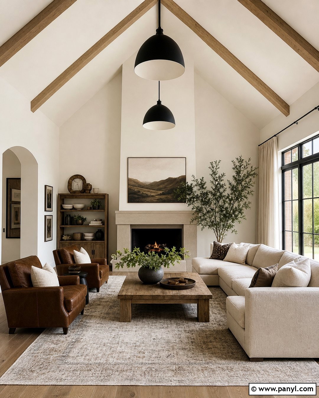 Simply White Walls With Ceiling Beams - 30 simply white benjamin moore walls