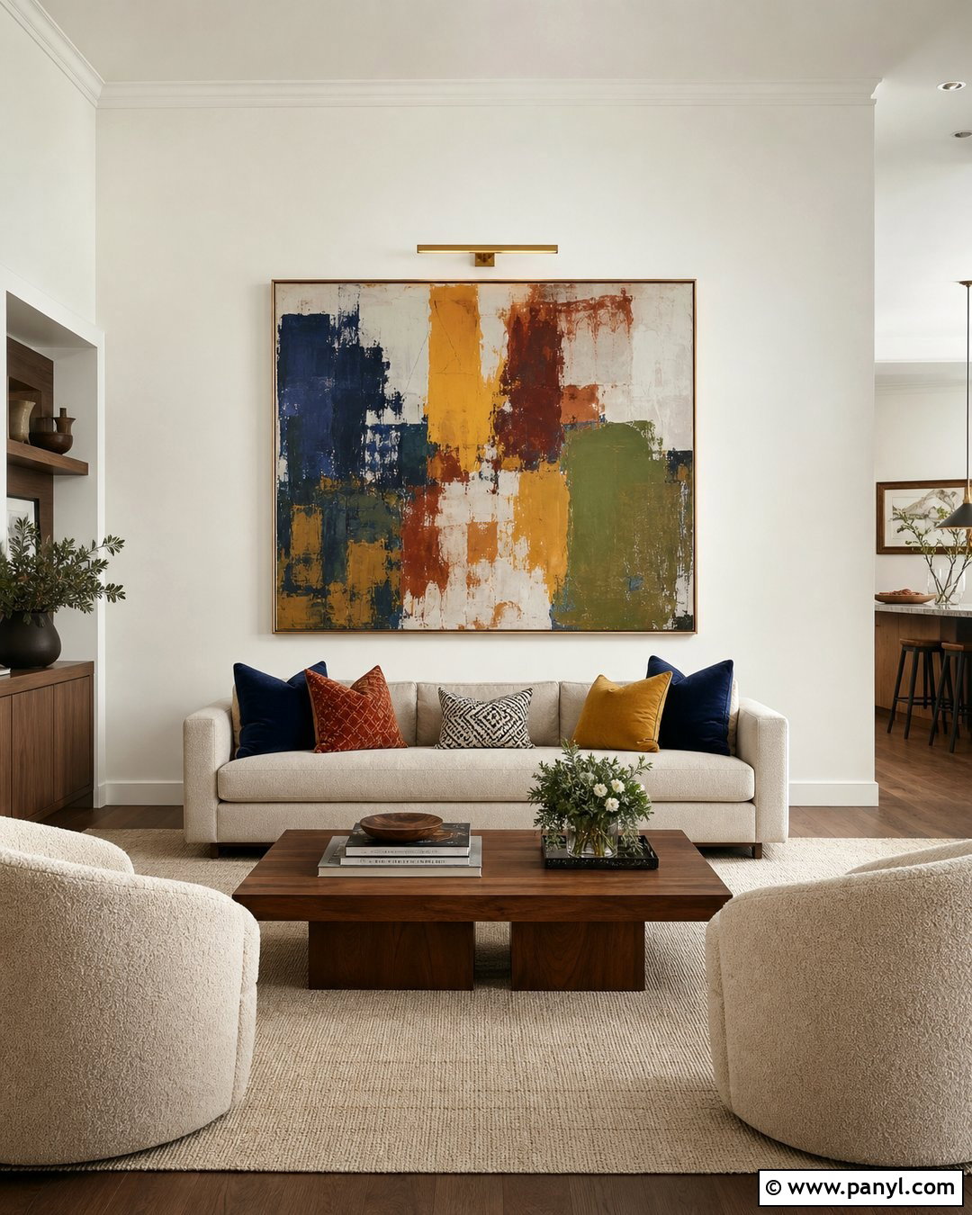 Simply White Walls With Colorful Artwork - 30 simply white benjamin moore walls