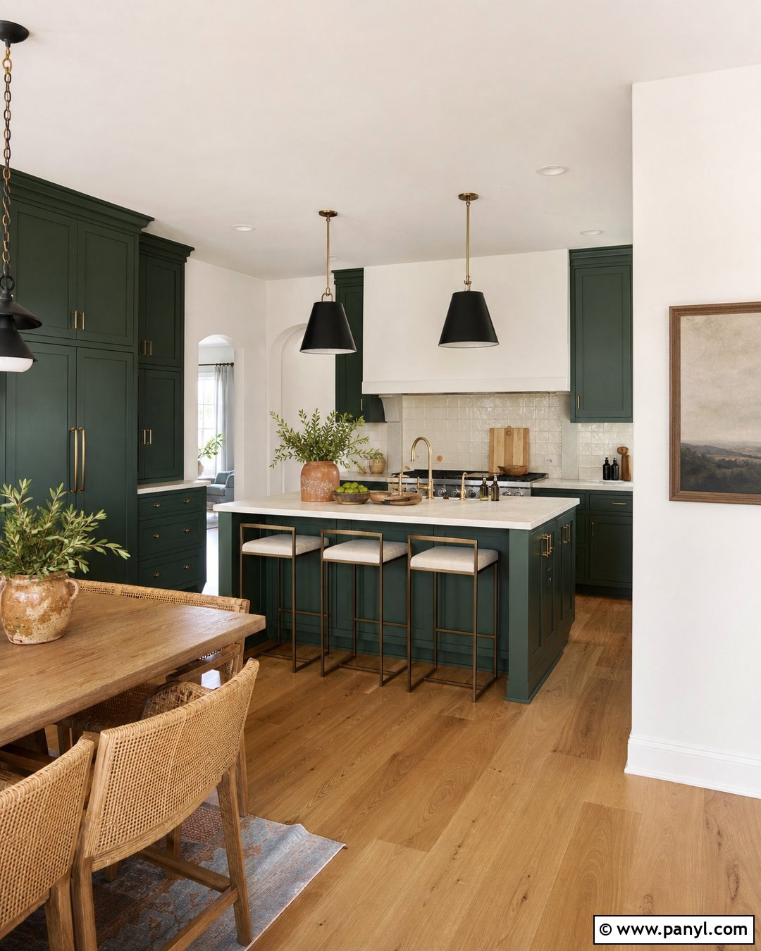 Simply White Walls With Green Cabinets - 30 simply white benjamin moore walls