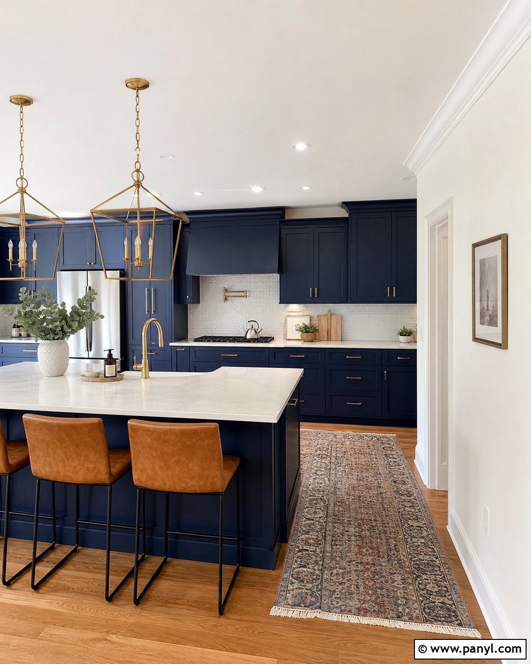 Simply White Walls With Navy Cabinets - 30 simply white benjamin moore walls